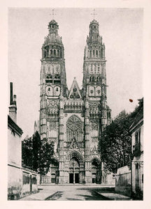 1906 Print Tours Cathedral Saint Gatien Roman Catholic Church Historic XGDA4