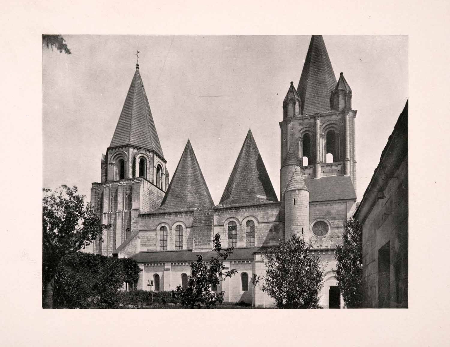 1906 Print Medieval St. Ours Collegiate Church Loches France Historic XGDA4