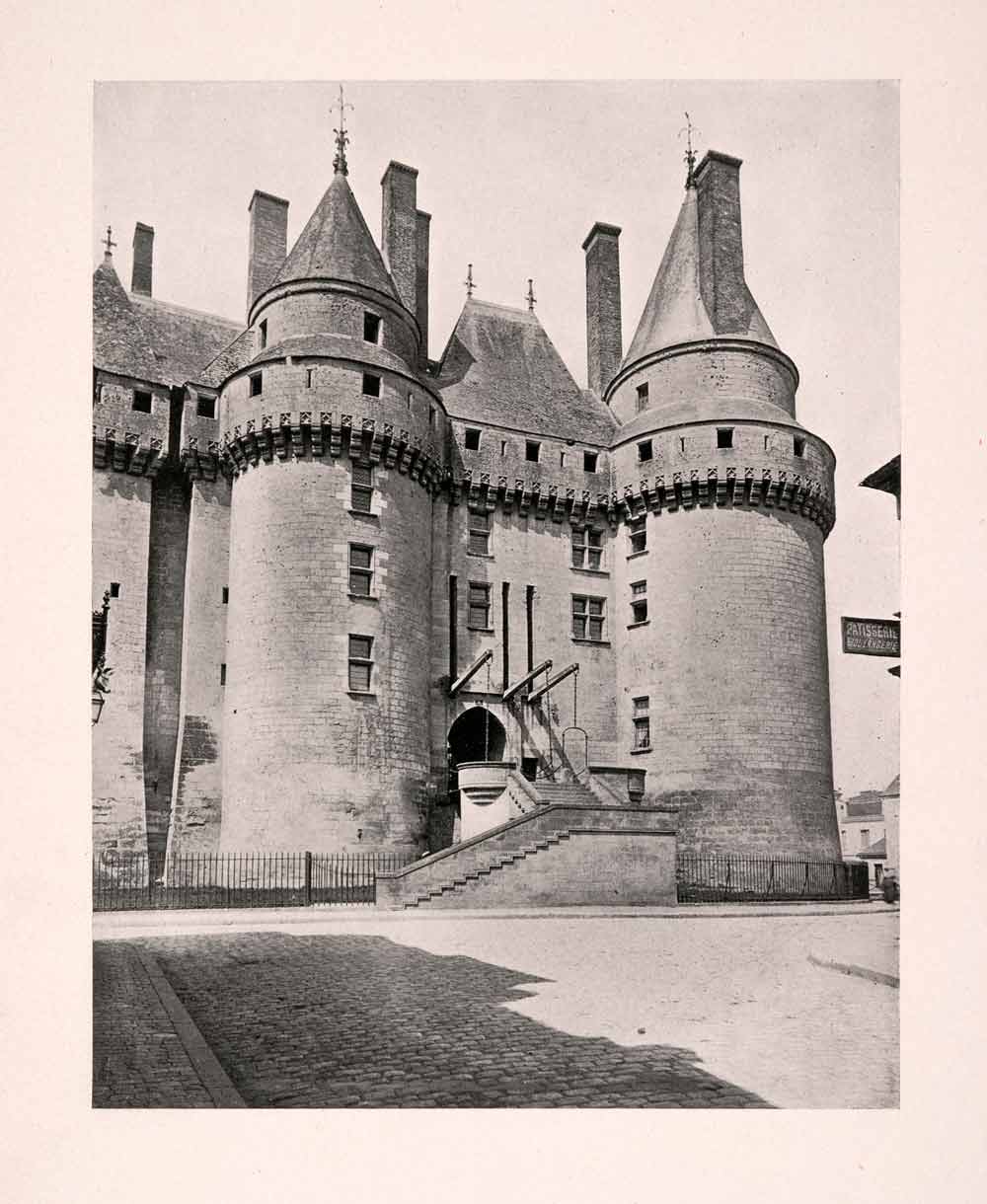 1906 Print Chateau Langeais Drawbridge France Medieval Castle Historic XGDA4