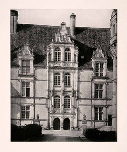 1906 Print Historic Chateau Azay Rideau French Renaissance Castle XGDA4