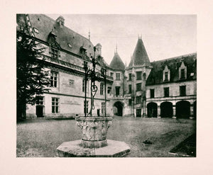 1906 Print Chateau Chaumont Courtyard Medieval Architecture French Castle XGDA4