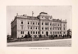 1929 Print Tabor Czech Republic Secondary School Educational Historic XGDA5