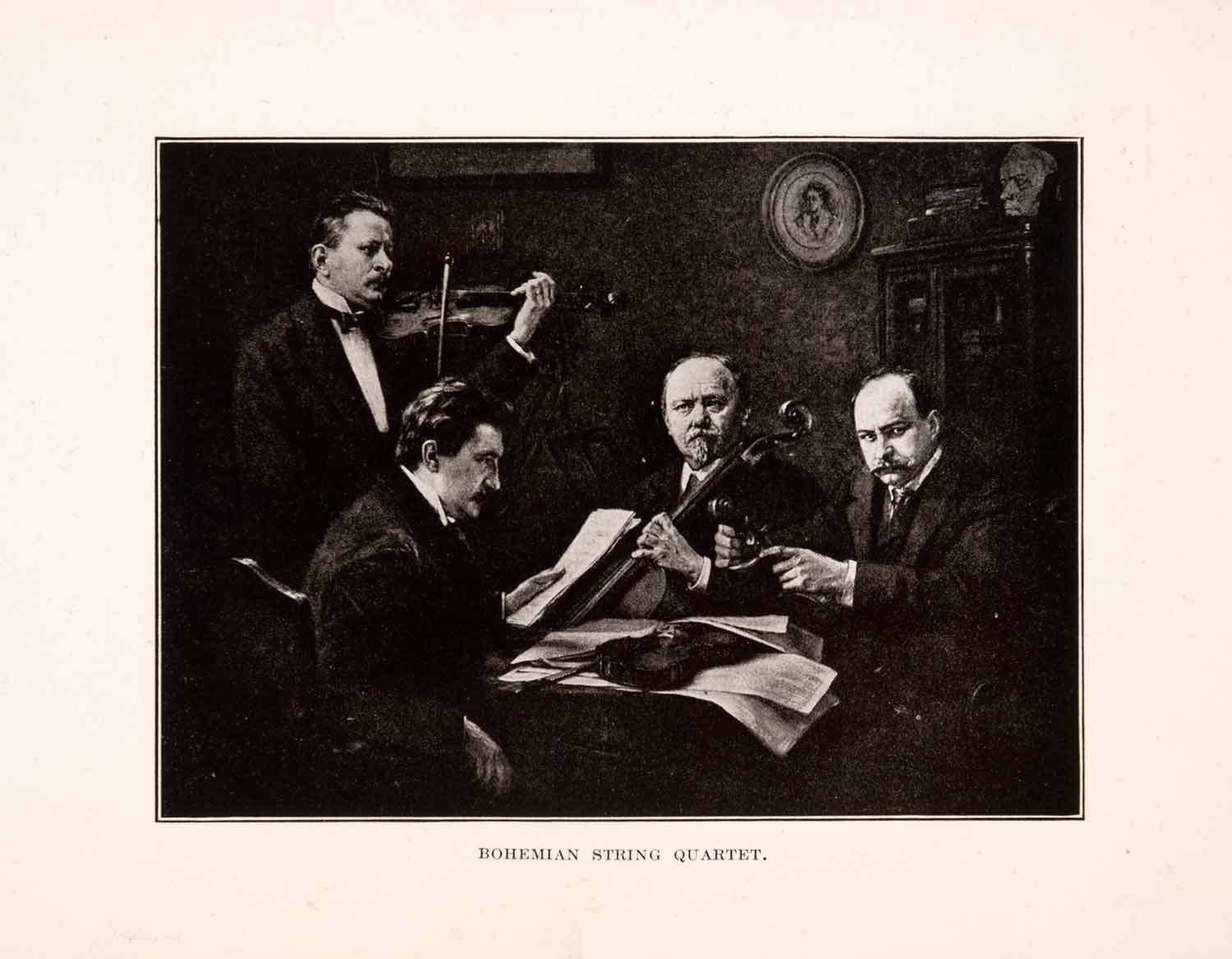 1929 Print Czech Republic Bohemian String Quartet Musicians Historic Image XGDA5