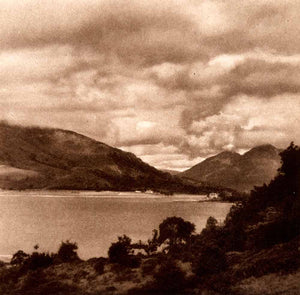 1937 Photogravure Ballchulish Ferry Station Appin Murder Mountains XGDA6