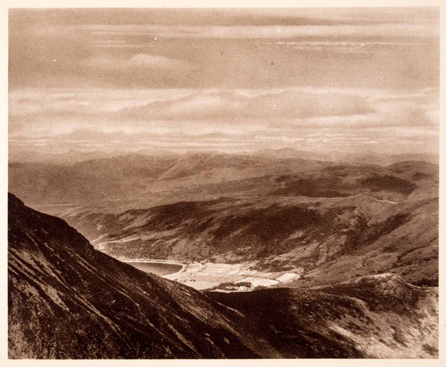 1937 Photogravure Braes Hill Lochaber Scottish Highlands Sgorr Dhonuill XGDA6
