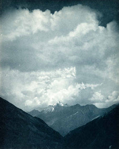 1937 Photogravure Thunderstorm Habicht Stubai Alps Tyrol Austria Hawk XGDA6
