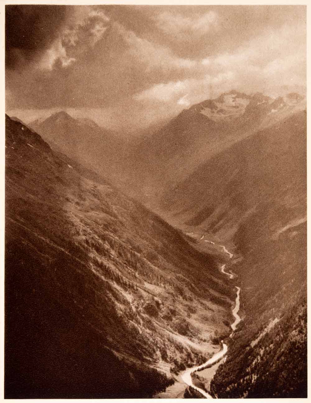 1937 Photogravure Vent Valley Otztal Alps Tyrol Austria Hinterer XGDA6
