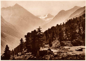 1937 Photogravure Dawn Sulztal Ridge Otztal Alps Austria Tyrol Europe XGDA6