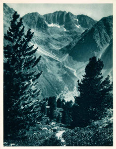 1937 Photogravure Winnebachtal Sunrise Sulztal Slope Gamskogl Otztal Alps XGDA6