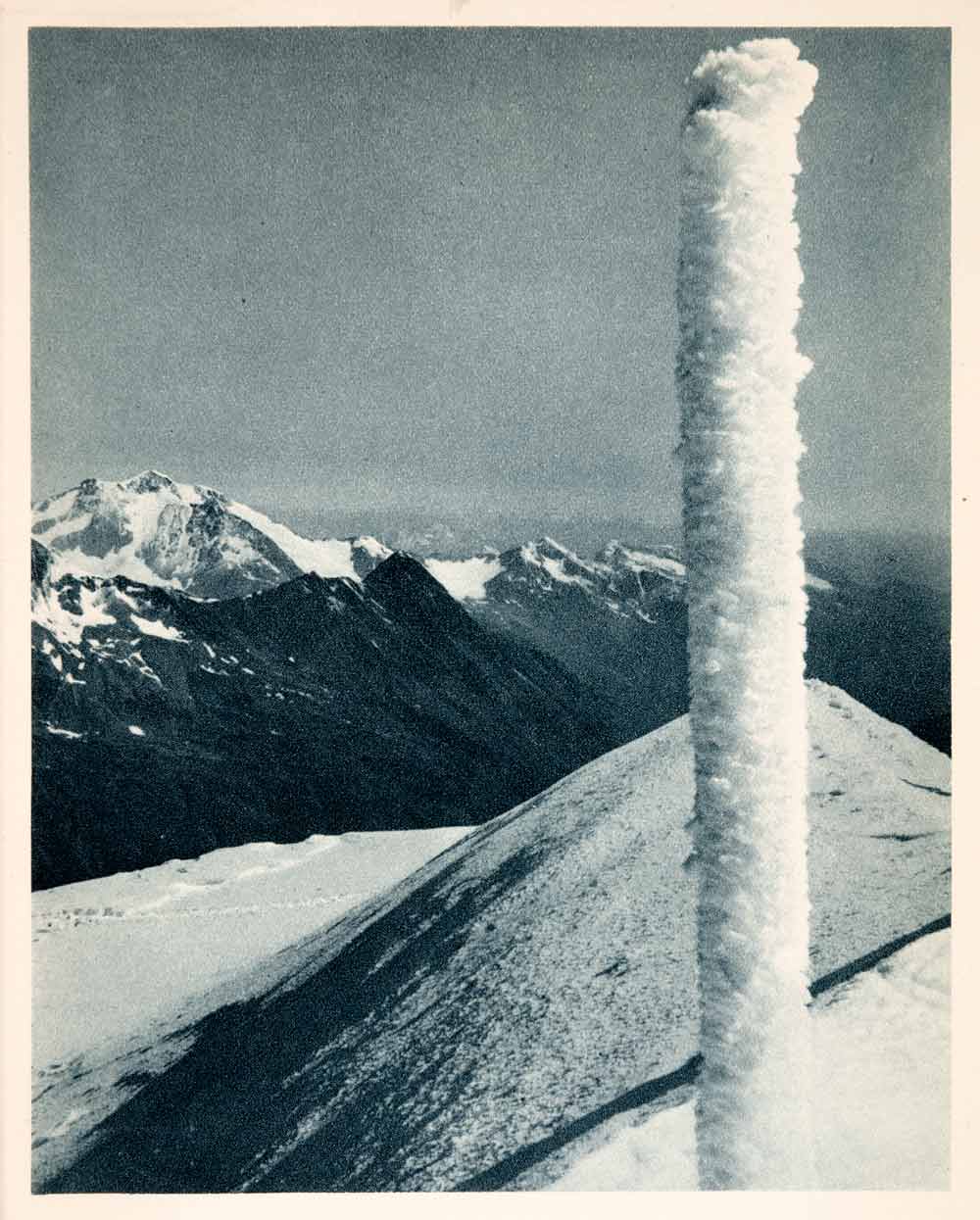 1937 Photogravure Summit Similaun Wildspitze Range Otztal Alps Tyrol XGDA6