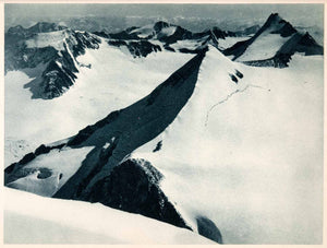 1937 Photogravure Summit Similaun Otztal Ortler Alps Italy Austria South XGDA6