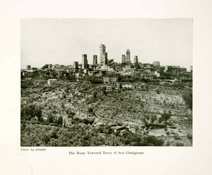 1928 Print San Gimignano Italy Cityscape Historic Image Alinari XGDB1