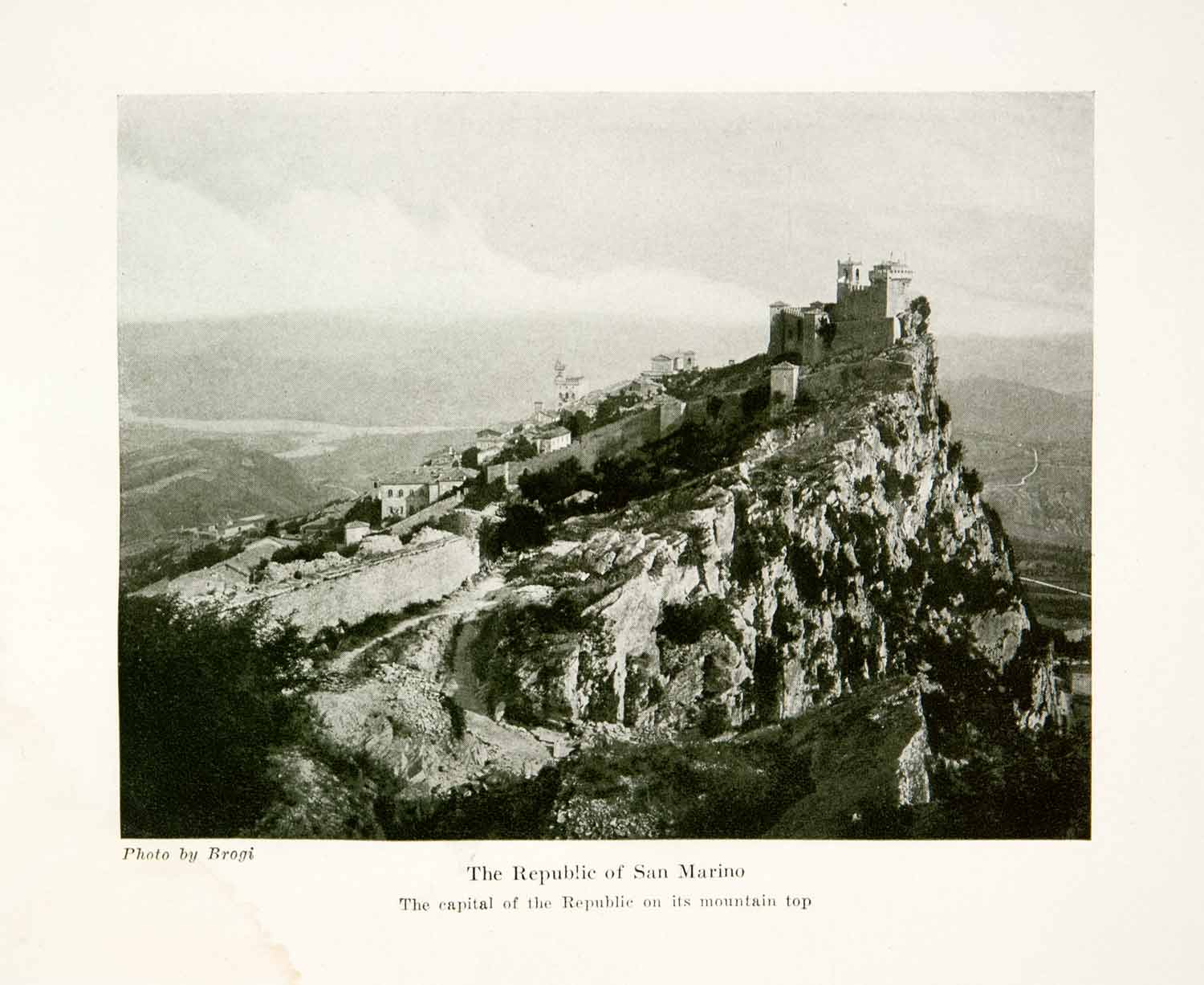 1928 Print San Marino Republic Italy Cityscape Historic Image Brogi XGDB1