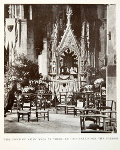 1906 Print France Tomb Saint Yves Church Cathedral Chapel Grave Mausoleum XGDB3