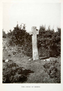 1906 Print France Cross Keben Religion Stone Field Worship Christian Jesus XGDB3