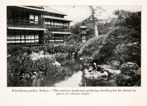 1921 Print Cha Niwa Roji Tokyo Japan Tea House Garden Stream Kashintei XGDB5