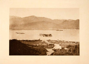 1902 Photogravure Borromean Island Lago Maggiore Lake Italy Verbania XGDB6