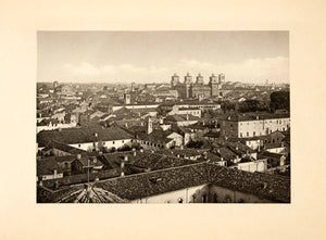1902 Photogravure Ferrara Italy Italia Castello Castle Estense Cityscape XGDB6