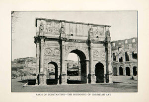 1927 Print Arch Constantine Triumphal Rome Italy Arco Constantino XGDB9