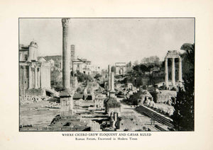1927 Print Roman Forum Romanum Italy Rome Capitol Government Structures XGDB9