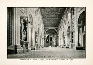 1927 Print Arcibasilica Giovanni Laterano St John Laterans Basilica XGDB9