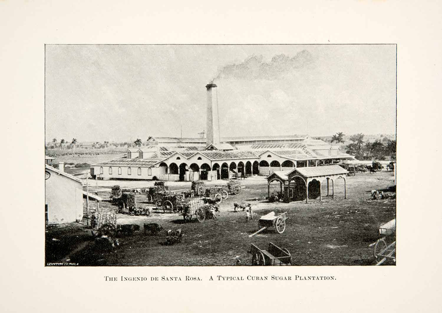 1896 Print Ingenio Santa Rosa Sugar Plantation Cuba Industry Manufacture XGDC1