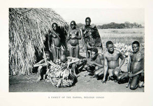 1930 Print Babira Tribe Family Nude Africa Belgian Congo Historic Image XGDC6