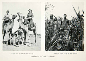 1930 Print Sudan Congo Africa Desert Camel Caravan Rides Travel XGDC6