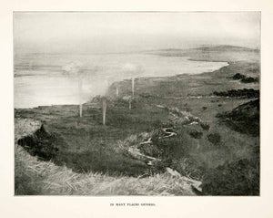 1900 Print Geysers Land Water Coastline Hill Rutchuru Valley Volcanic XGDC7