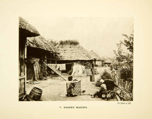 1904 Photogravure Japan Basketweaving Ethnic Traditional Home Dwelling XGDD1