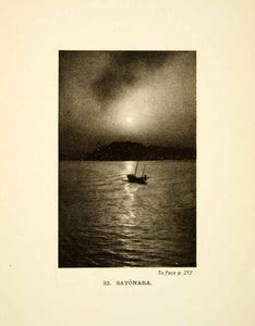 1904 Photogravure Sayonara Japanese Ocean Boat Evening Historical XGDD1