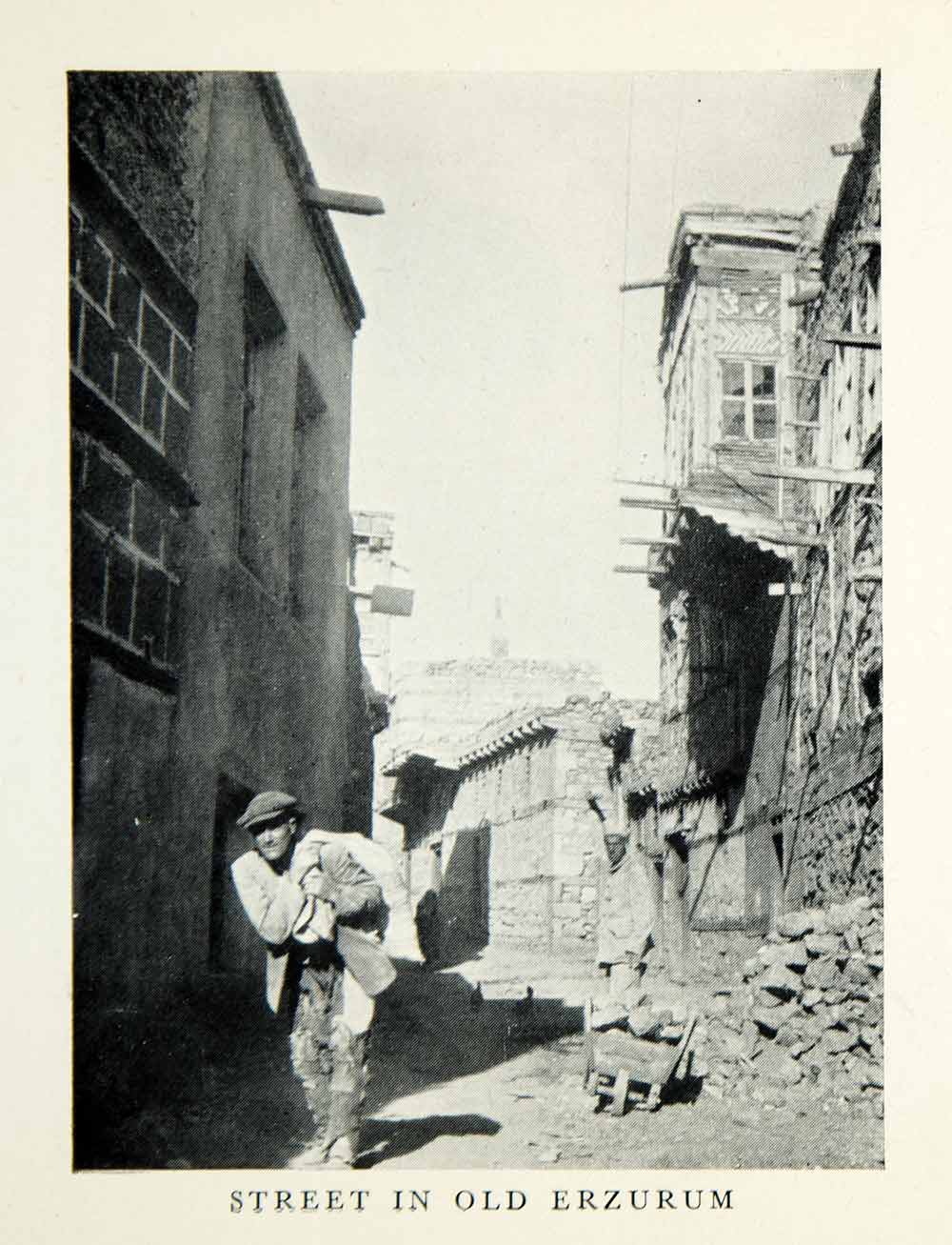 1952 Print Old Erzurum Turkey Middle East Cityscape Street Scene XGDD7