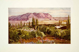 1922 Print Mount Temptation Jericho Landscape Religious Scenery John XGDD8