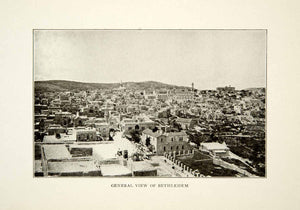 1922 Print Bethlehem Middle East Religious Cityscape Historic Ancient Holy XGDD8