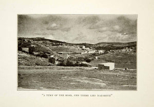 1922 Print Nazareth Road Religious Biblical Historic Ancient Israel XGDD8