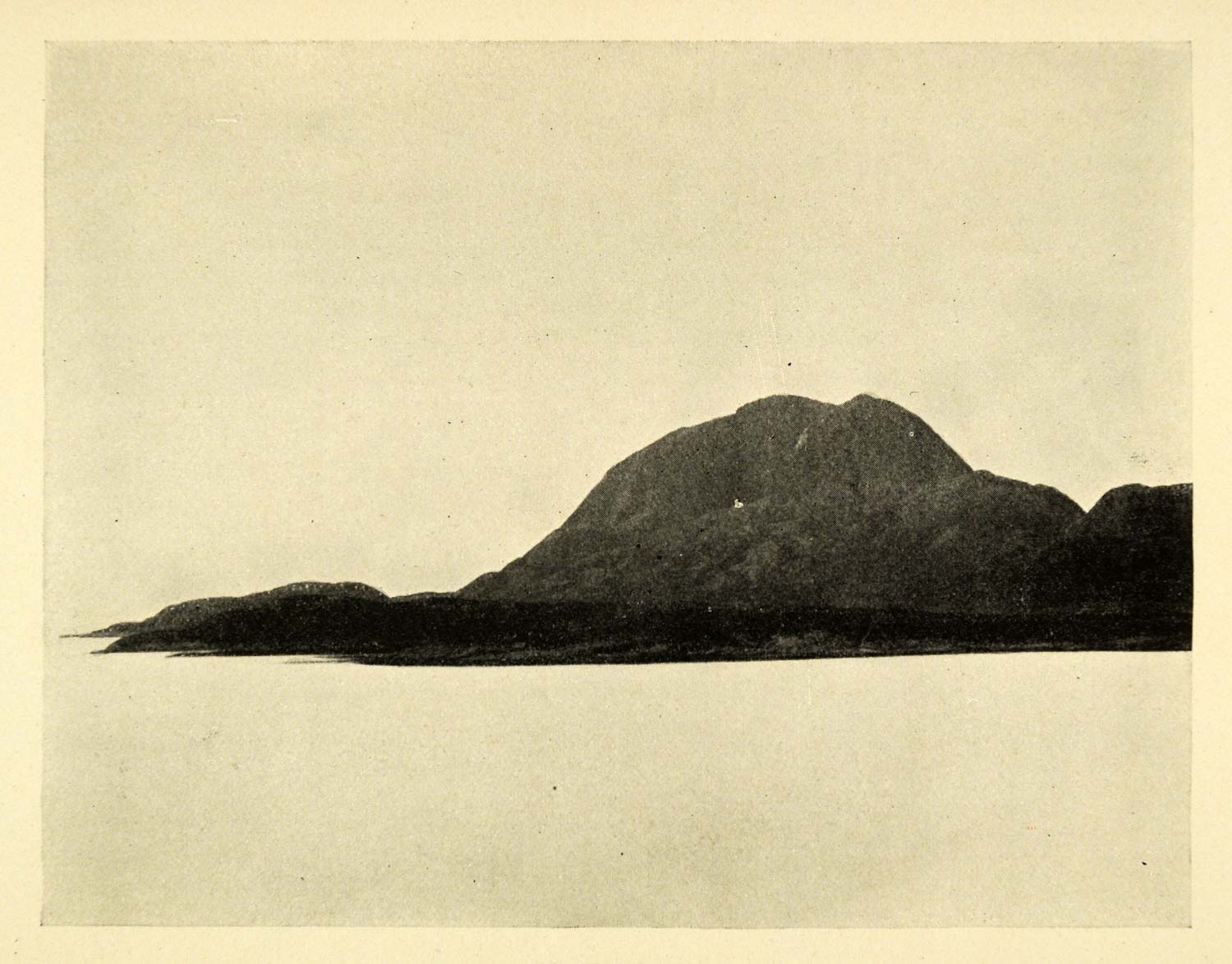 1898 Print Torghatten Mountain Landscape Ocean Torget Island Bronnoy XGE2