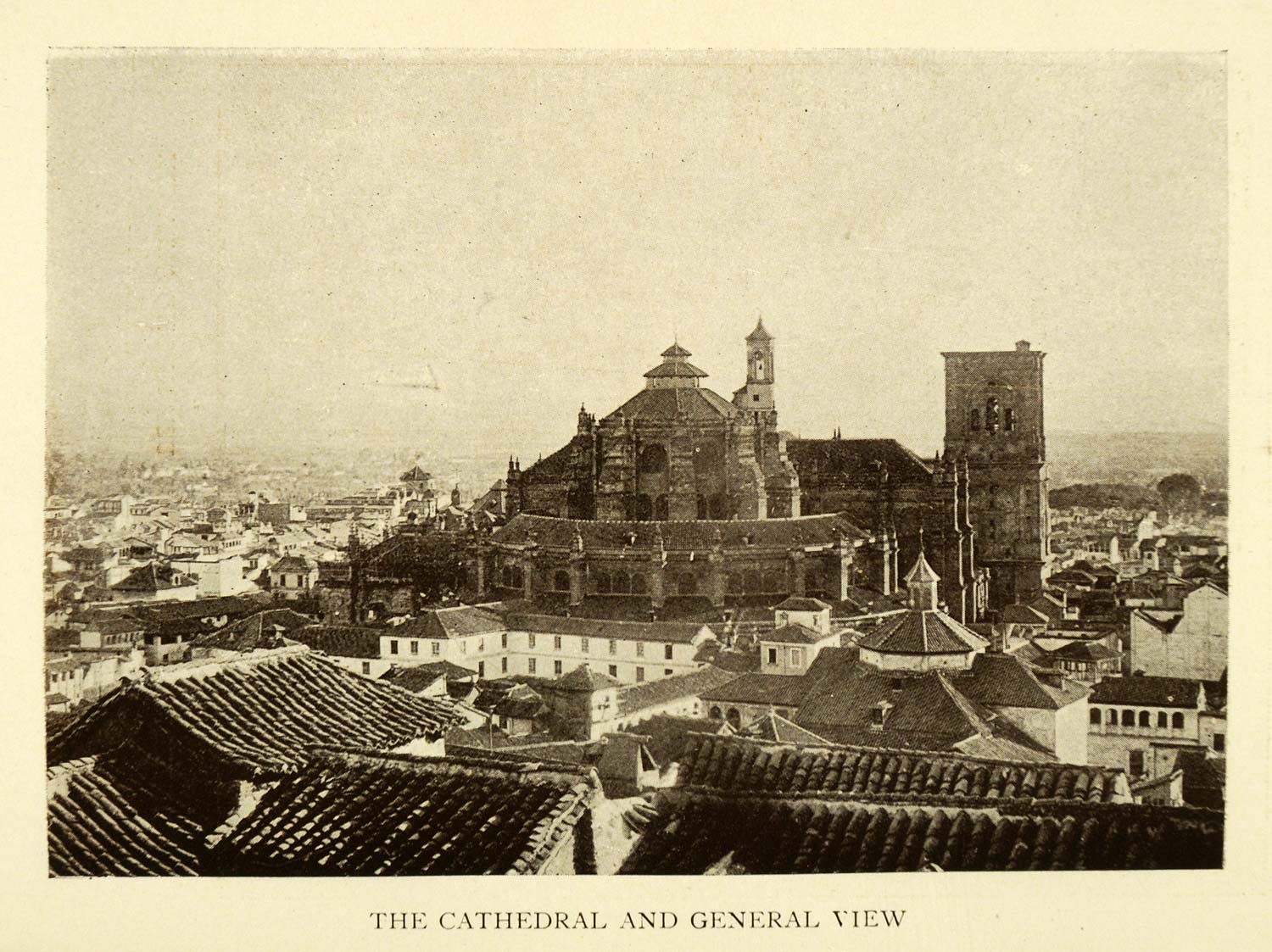 1907 Print Cathedral General View Granada Spain Cityscape Historic Landmark XGE3
