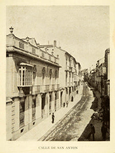 1907 Print Calle De San Anton Granada Spain Cityscape Hotel Architecture XGE3