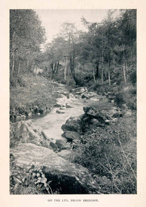 1906 Halftone Print Devon England Lyn River Brendon Barnes Ward Rapids XGEA1
