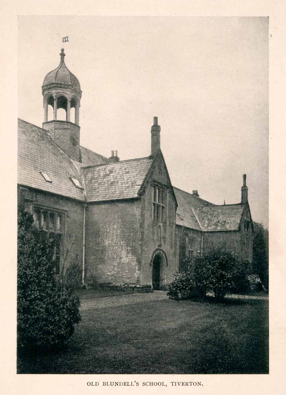 1906 Halftone Print Blundell School Tiverton Devon England Blundell Cupola XGEA1