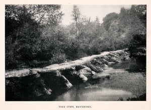 1906 Halftone Print England Hawkridge Exmoor Somerset Barle Tarr Steps XGEA1