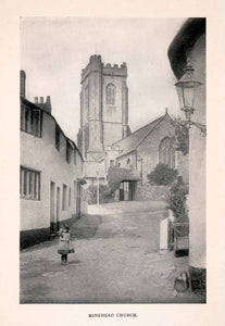 1906 Halftone Print Mineshead Church England Somerset Ward Saint Michael XGEA1