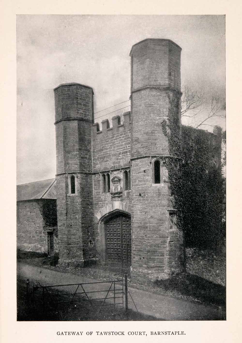 1906 Halftone Print Tawstock Court Barnstaple Devon England Ward Gatehouse XGEA1