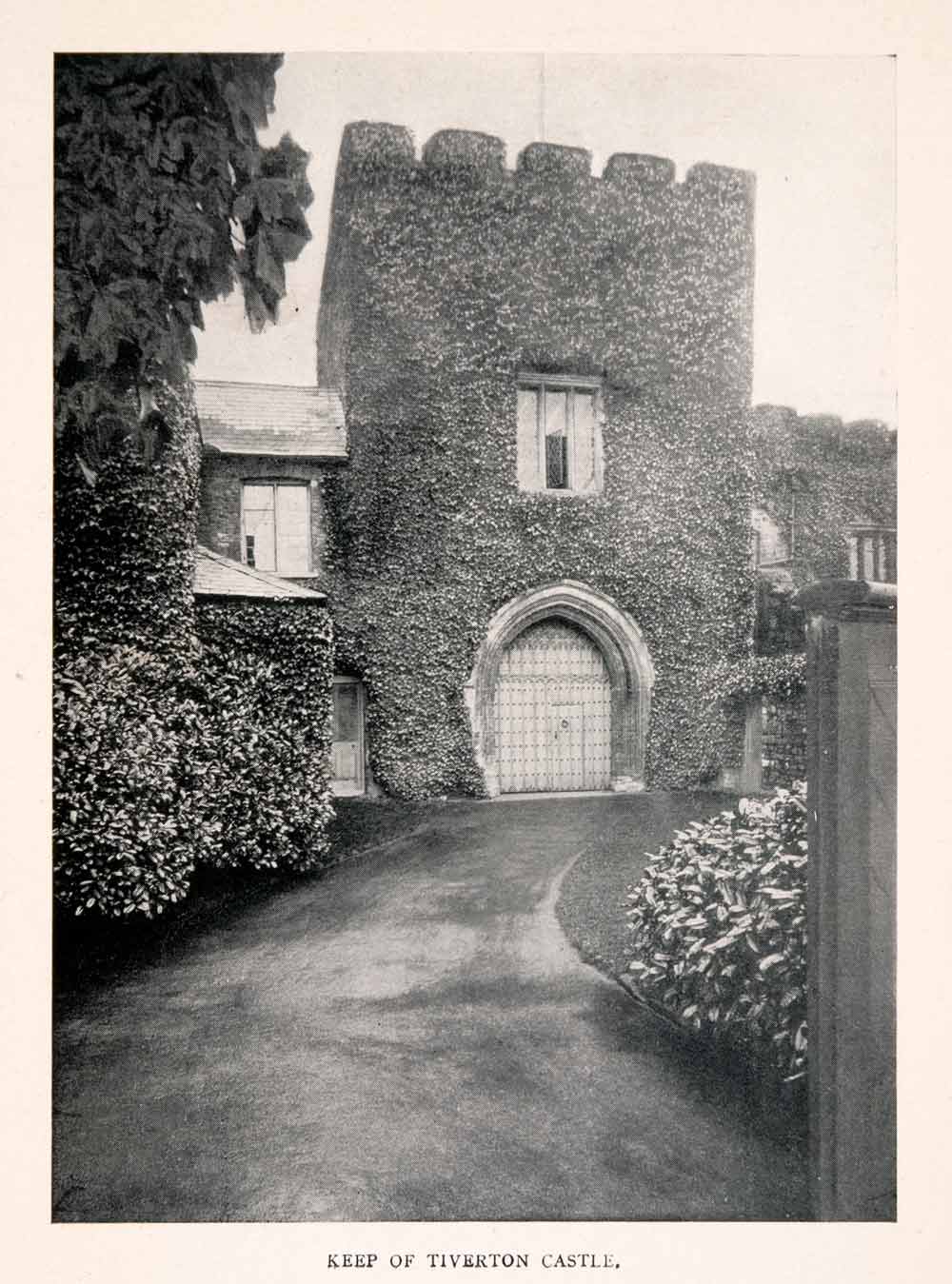 1906 Halftone Print Ward Tiverton Castle Devon England Keep Gatehouse XGEA1