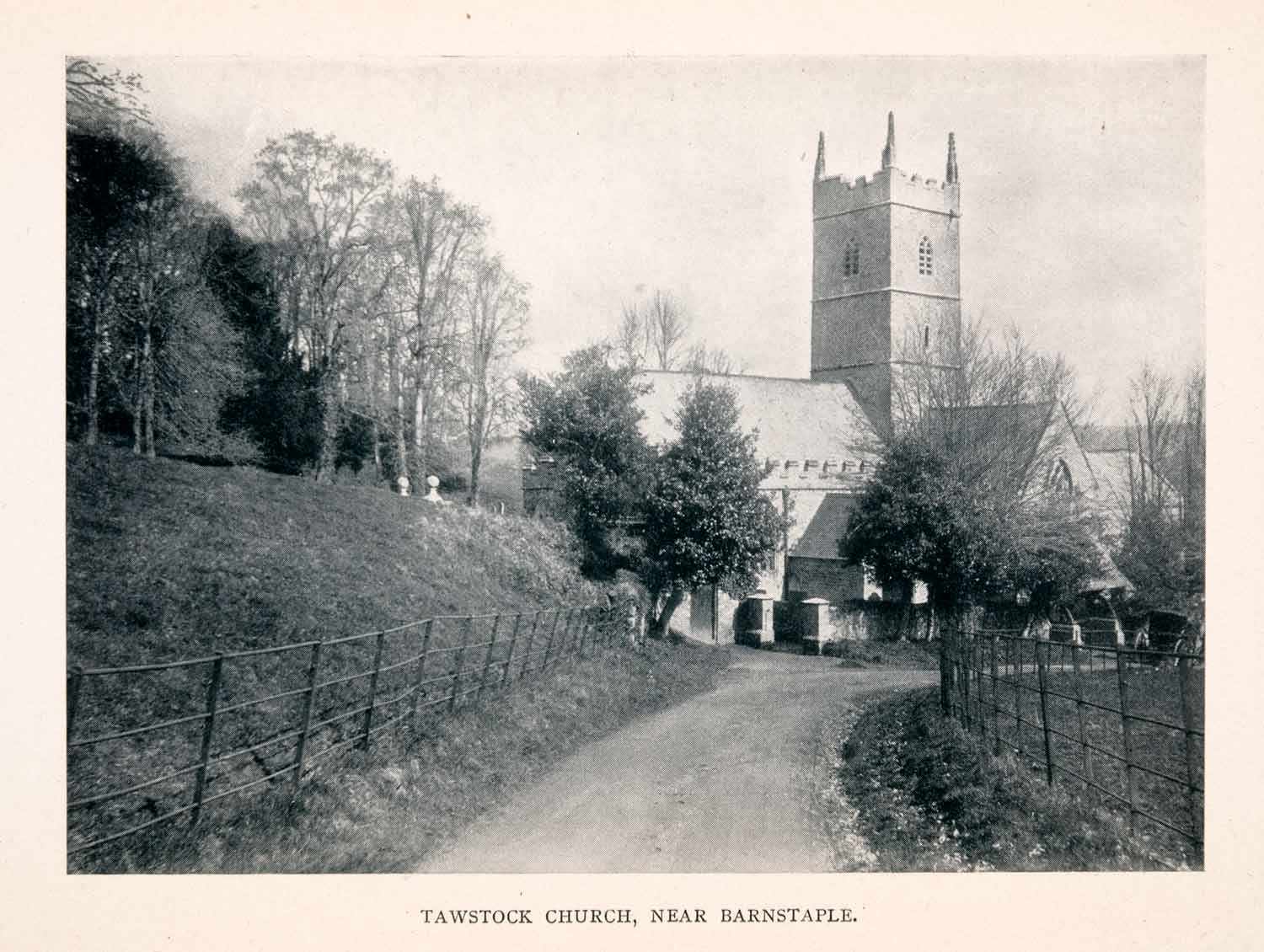 1906 Halftone Print Ward Tawstock Church Parish Barnstaple Devon England XGEA1