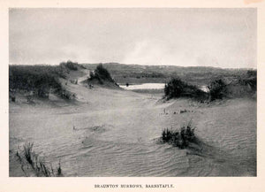 1906 Halftone Print Ward Braunton Burrows Sand Dunes Barnstaple Devon XGEA1