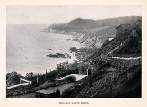 1906 Halftone Print Ward Morte Point Peninsula Devon England Coast Shore XGEA1