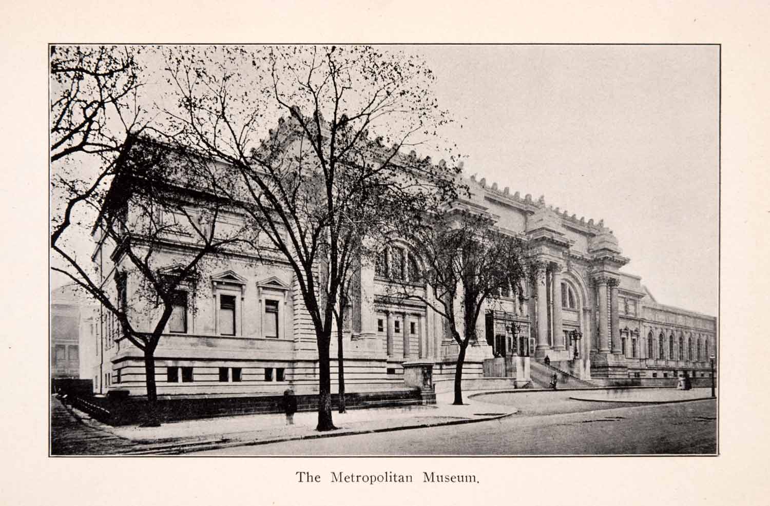 1910 Halftone Print Metropolitan Museum New York Art Met Central Park XGEA2
