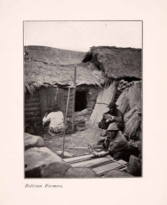 1900 Halftone Print Bolivia Farmers Agriculture Native South America XGEA7