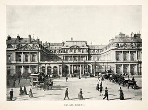 1900 Print Palais Royal Cardinal Palace Garden Forecourt Cityscape France XGEB1